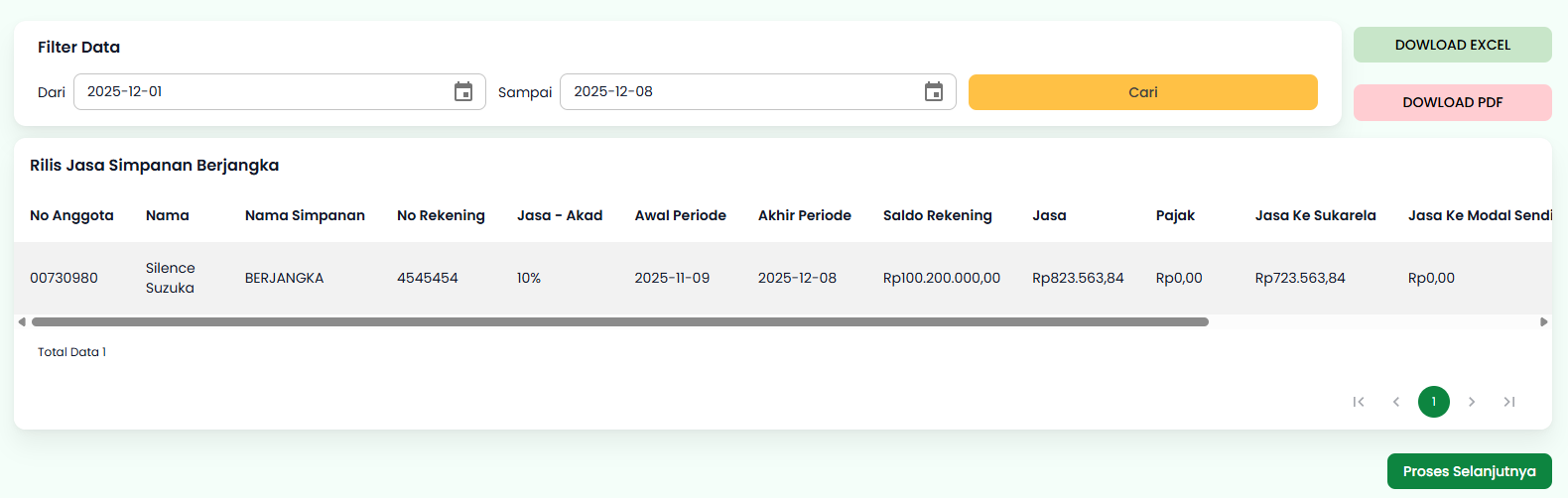 Halaman Rilis Jasa Simpanan Berjangka